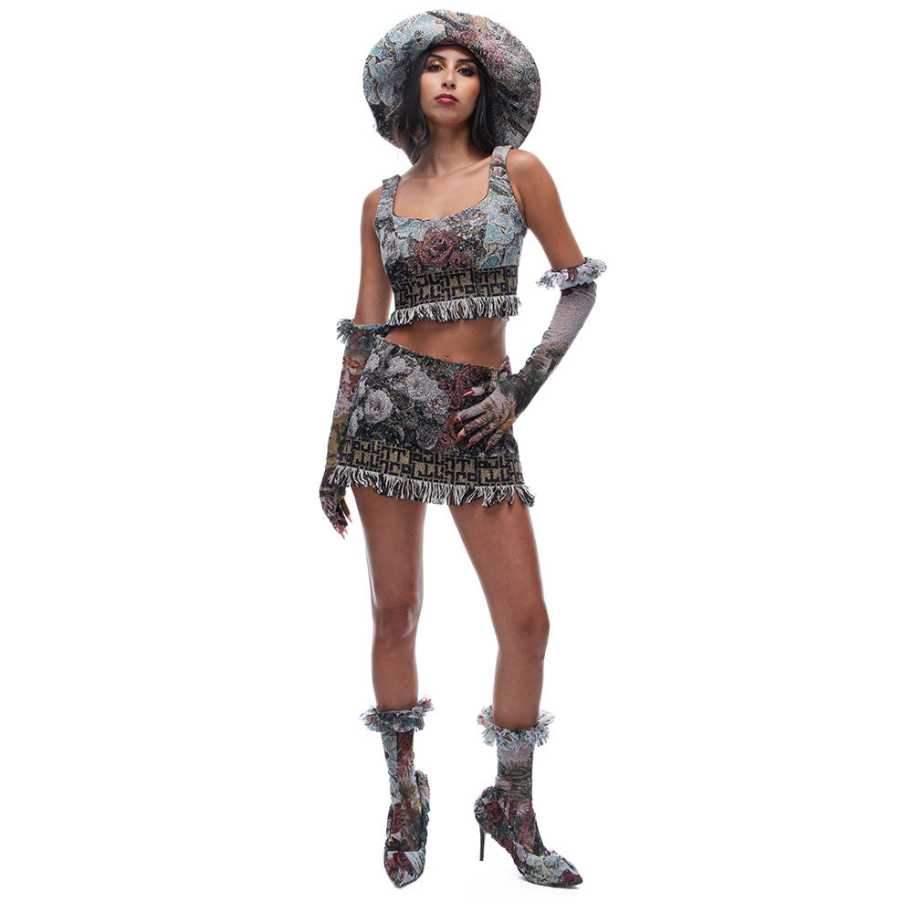 Tapestry Mini Skirt