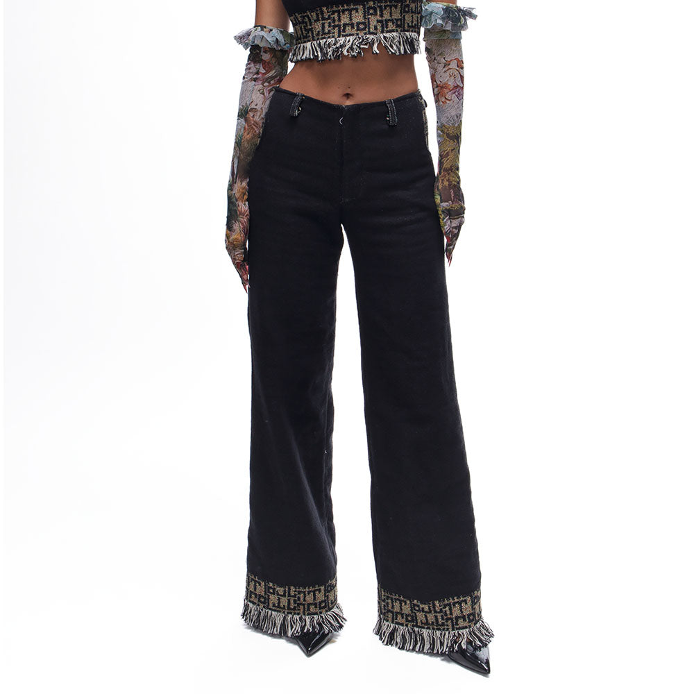 Low-Rise Tapestry Trousers