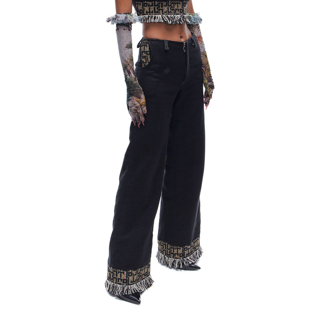 Low-Rise Tapestry Trousers