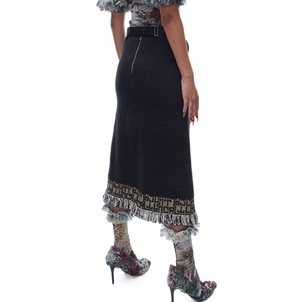 Tapestry Knee Skirt